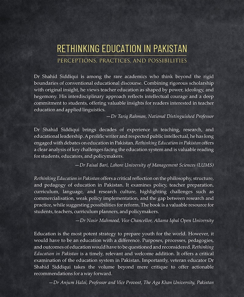 Rethinking Education In Pakistan