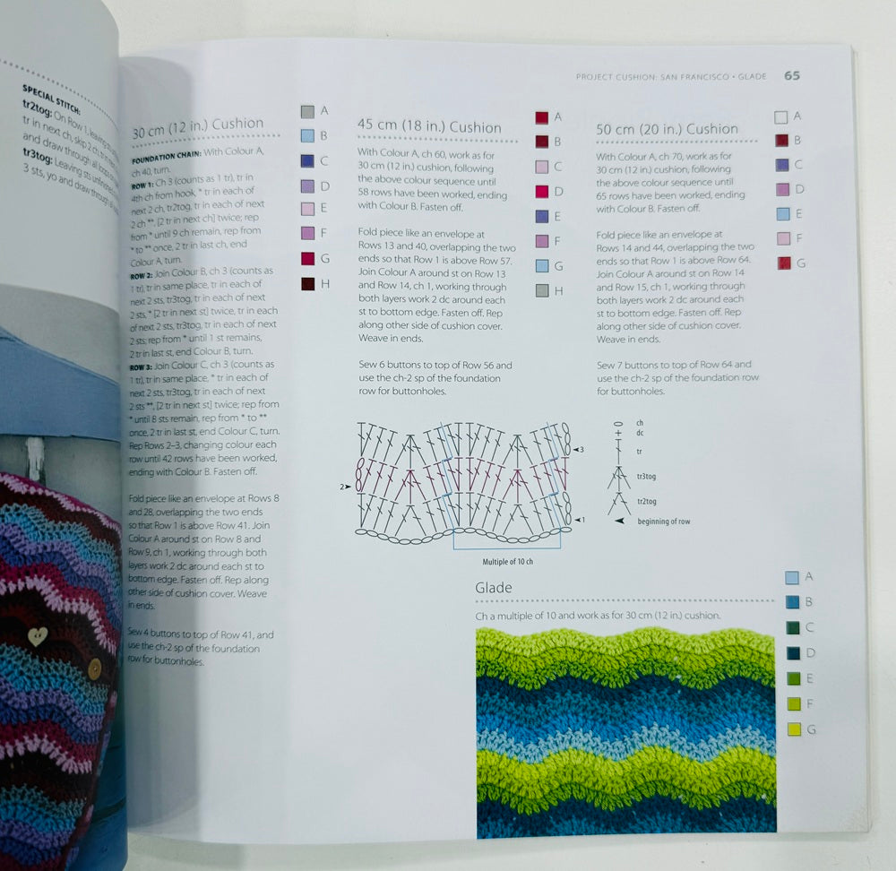 100 Colourful Ripple Stitches To Crochet