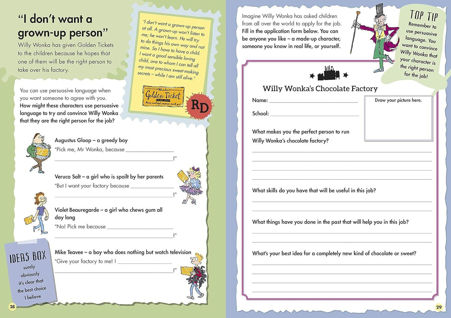 Creative Writing With Charlie And The Chocolate Factory