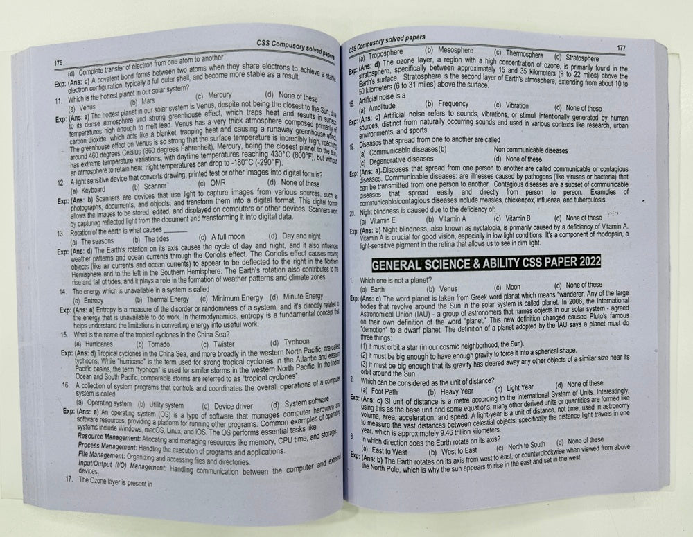 CSS Previous Solved Papers - MCQs Compulsory Subjects 2026-2027