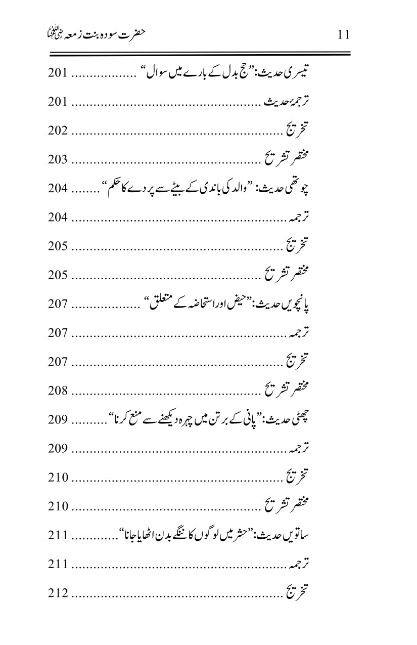 Hazrat Sauda Bint e Zamaa (RA)