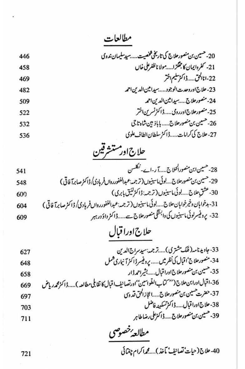 Hussain Bin Mansoor Hallaj By Muhammad Ikram Chughtai - حسین بن منصور حلاج