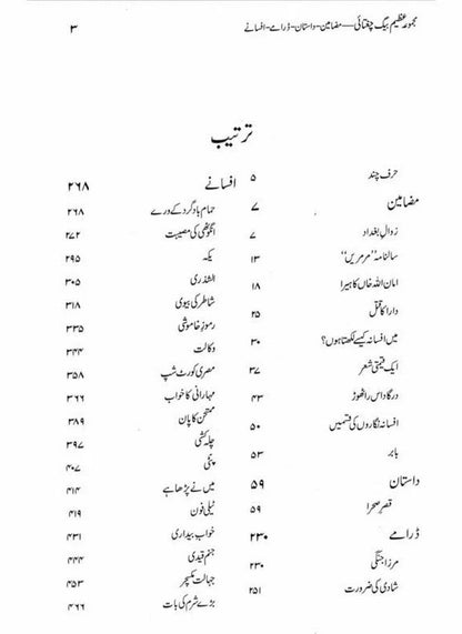 Majmooa Mirza Azeem Baig Chughtai (Mazameen, Dastan) - مجموعہ مرزا عظیم بیگ چغتائی - مضامین، داستان ، ڈرامے، افسانے