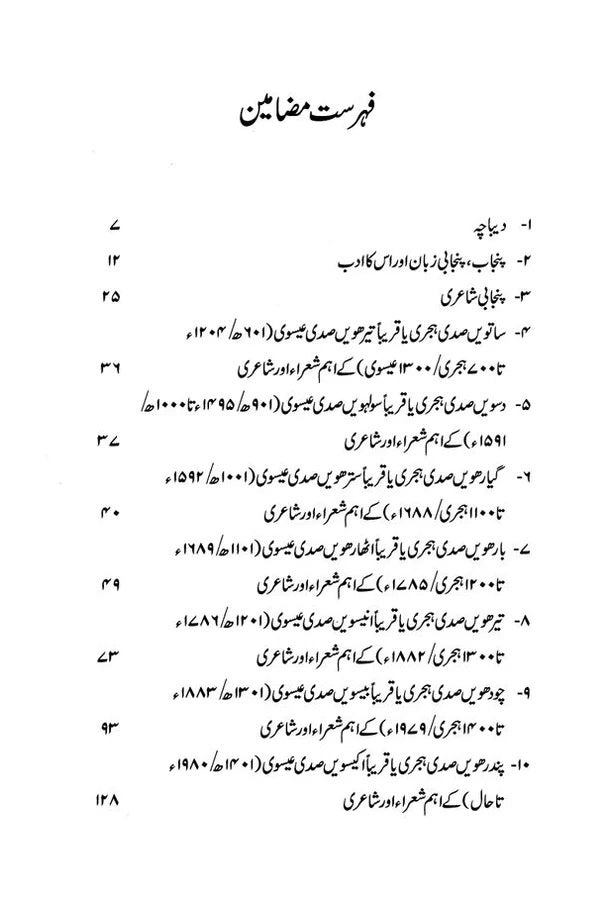 Punjabi Zuban o Adab Ki Mukhtasar O Jamia Tareekh