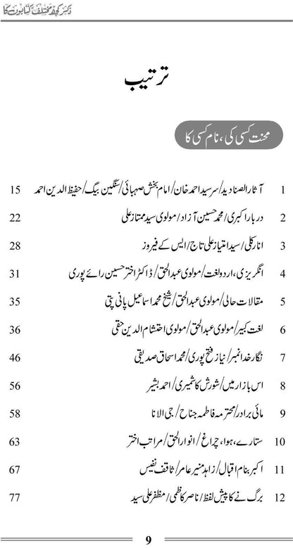 Zikar Kuch Mukhtalif Kitabon Ka